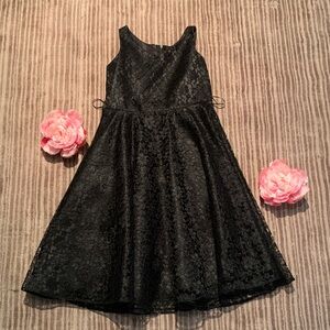 Elegant Black Lace Kids Dress
